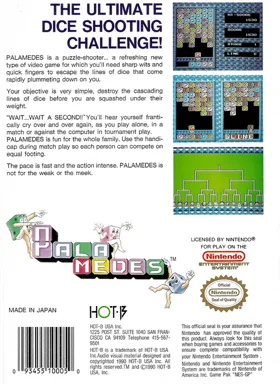 Palamedes (USA) box cover back